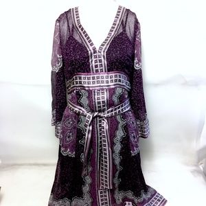INC PURPLE LONG SLEEVE DRESS NWT $119.00 SIZE 2